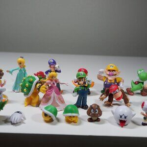 18pc Super Mario Bros Mini Figures Set Yoshi Mario Luigi Peach Bowser set #2